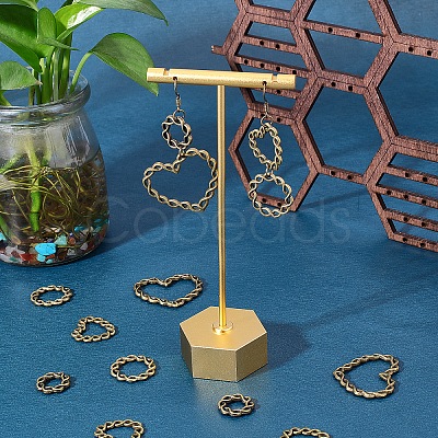 80Pcs 4 Style Zinc Alloy Twist Linking Rings FIND-AR0001-47-1