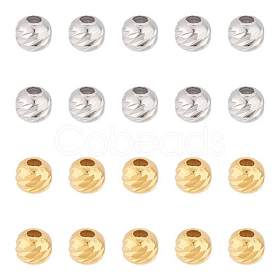 20Pcs 2 Colors 925 Sterling Silver Beads FIND-GO0002-69-1
