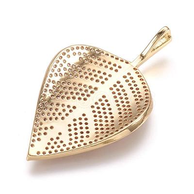 Brass Micro Pave Cubic Zirconia Pendants ZIRC-E124-67-1