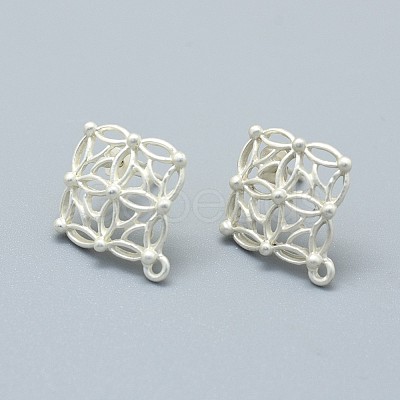 Alloy Stud Earring Findings X-PALLOY-F255-08MS-1