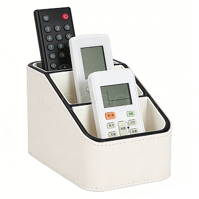 3-Grid Imitation Leather Desktop Storage Boxes CON-WH0095-233A-1