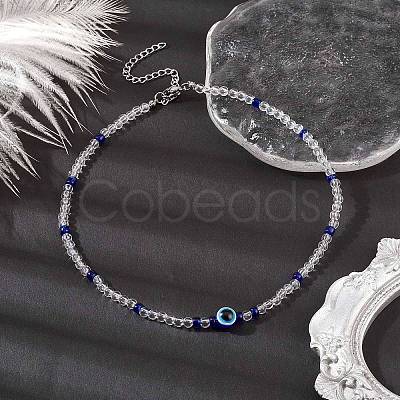 Evil Eye Jewelry Set SJEW-JS01290-1