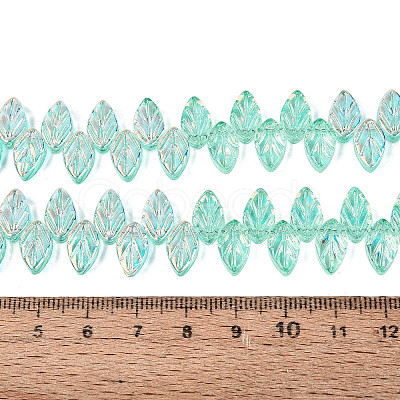 Electroplate Transparent Glass Beads Strands EGLA-N056-03A-10-1