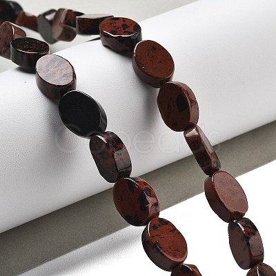 Natural Mahogany Obsidian Beads Strands G-P559-B16-01-1