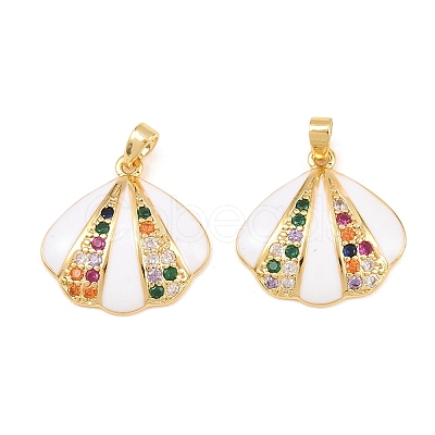 Brass Micro Pave Cubic Pendants KK-Z140-15G-1