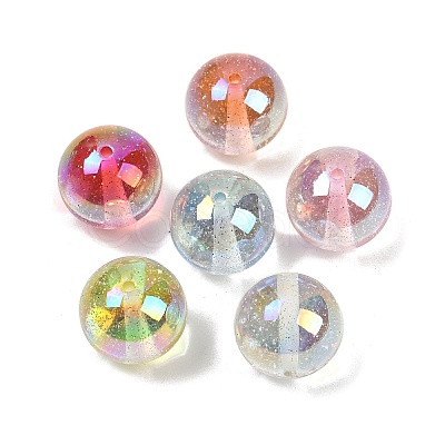 UV Plating Transparent Acrylic Beads OACR-A040-05-1