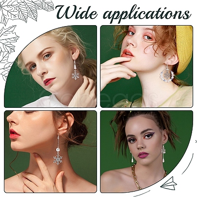 DIY Christmas Snowflake Dangle Earring Making Kits DIY-SC0019-34-1
