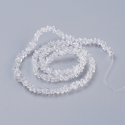Transparent Glass Beads Strands X-EGLA-J146-4mm-NB01-1