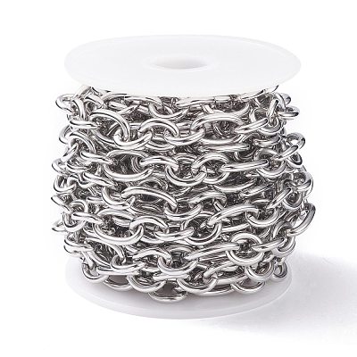 Tarnish Resistant 304 Stainless Steel Oval Link Chains CHS-C002-01P-1