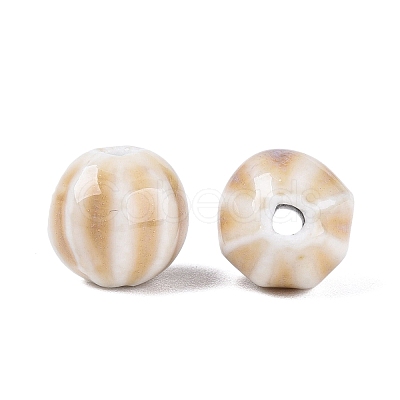 Vintage Porcelain Corrugated Beads LS-PORC-N013-11T-1