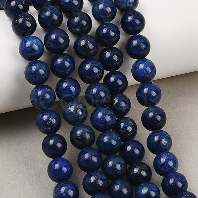 Dyed Grade A Natural Lapis Lazuli Beads Strands GSR8mmC123-1