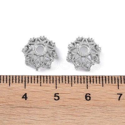Brass Micro Pave Cubic Zirconia Beads Caps LS-KK-B087-16B-P-1