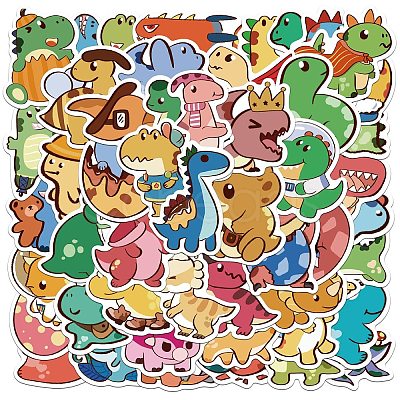 50Pcs Dinosaur PVC Sticker Labels STIC-E006-04-1