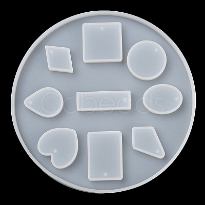 Geometrical Shape DIY Pendant Silicone Molds DIY-E070-01A-1