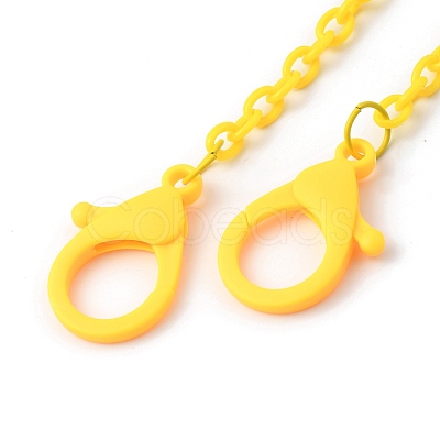 Personalized ABS Plastic Cable Chain Necklaces NJEW-JN02996-01-1