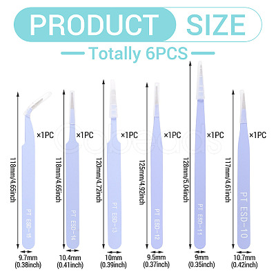 201 Stainless Steel Beading Tweezers Sets TOOL-TA0001-15A-1