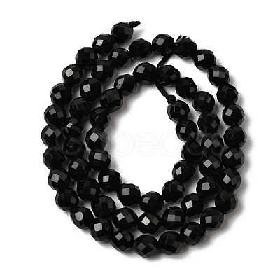 Dyed & Heated Natural Black Onyx Beads Strands G-K376-F19-01-1