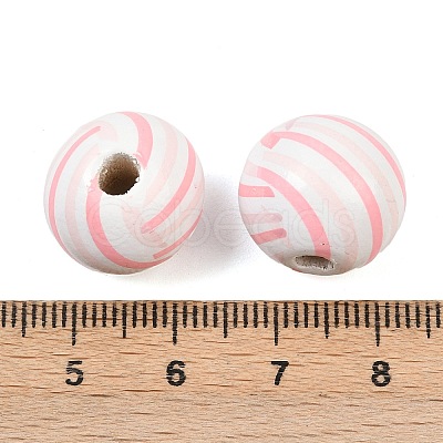 Christmas Printed Schima Wood European Beads WOOD-I015-01K-1