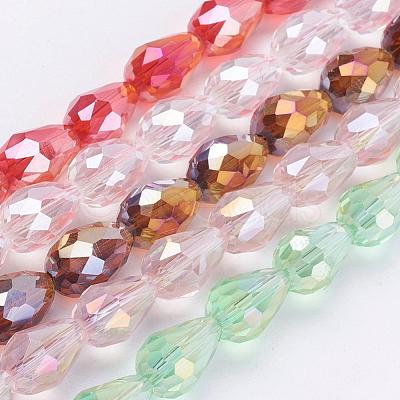 Electroplate Glass Beads EGLA-R006-11x8mm-M-1