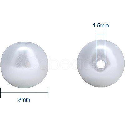 Eco-Friendly Dyed Glass Pearl Round Beads HY-BC0001-8mm-RB001-1