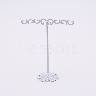 Solid Iron Plating Earring Display Stand Sets EDIS-WH0009-02B-1