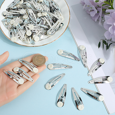 70Pcs Alloy Snap Hair Clip Finding AJEW-SC0003-36-1