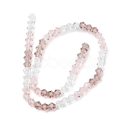 Transparent Gradient Color Glass Beads Strands GLAA-F131-01B-04-1
