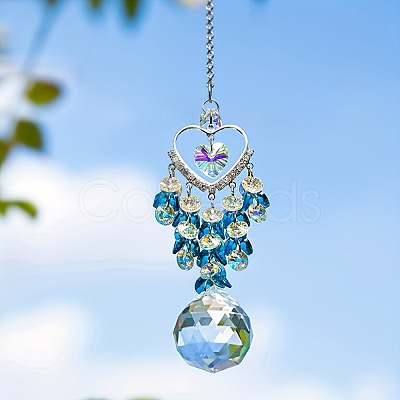 Glass Teardrop Hanging Suncatchers PW-WG72908-01-1