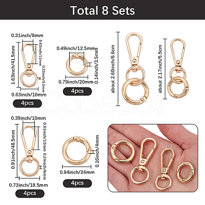 DIY Keychain Clasp Findings Kits DIY-SP0003-47G-1
