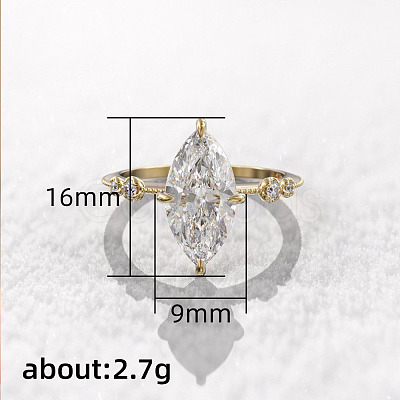 Brass Pave Cubic Zirconia Finger Rings FS-WG1A7FF-09-1