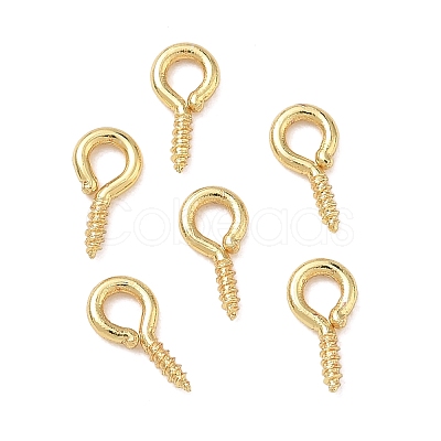 Brass Screw Eye Pin Peg Bails KK-D289-56G-1