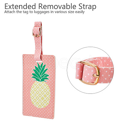 PU Leather Luggage Bag Tags AJEW-GF0001-71A-1