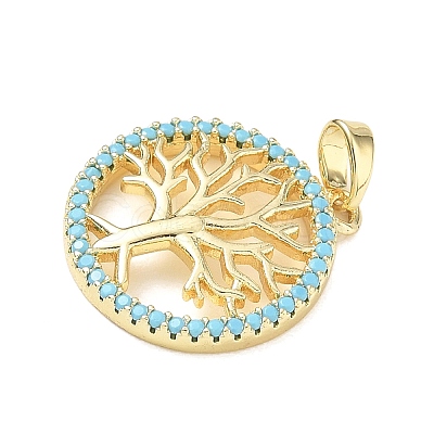 Brass Rhinestone Pendants RB-CBACCCF-04G-1