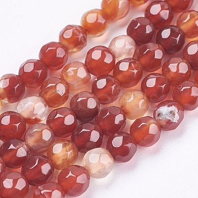 Natural Agate Beads Strands G-P365-07-4mm-1