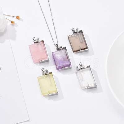 Rotatable Natural Quartz Perfume Bottle Pendants G-M362-03P-1