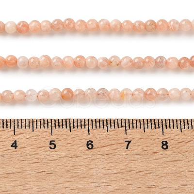 Natural Sunstone Beads Strands G-C284-C02-3mm-01-1
