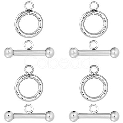 25Pcs 304 Stainless Steel Toggle Clasps STAS-BBC0009-60A-1