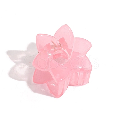6-Petals Flower Shapes Plastic Claw Hair Clips PW-WG48387-06-1