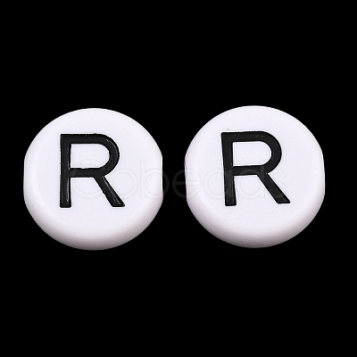Opaque White Acrylic European Beads AC-CBA3BDD-01R-1