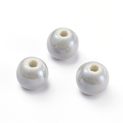 Glazed Porcelain Beads PORC-D001-12mm-13-1