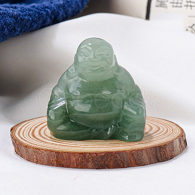 Natural Green Aventurine Carved Healing Buddha Figurines WG68189-06-1