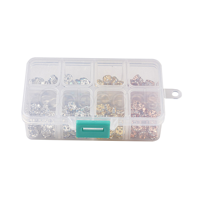 Brass Rhinestone Spacer Beads RB-JP0002-01-1