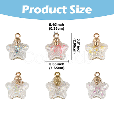 20Pcs Luminous Glass Pendants FIND-YW0009-11A-1