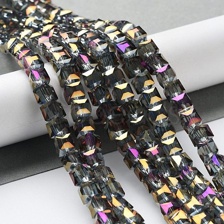 Electroplate Glass Bead Strands EGLA-R064-6mm-08-1
