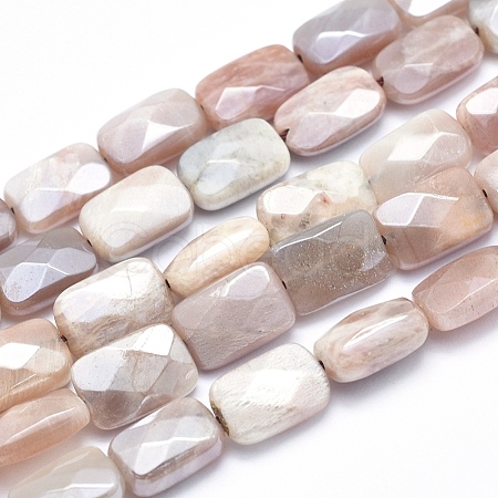 Electroplate Natural Sunstone Beads Strands G-K256-19A-02-1