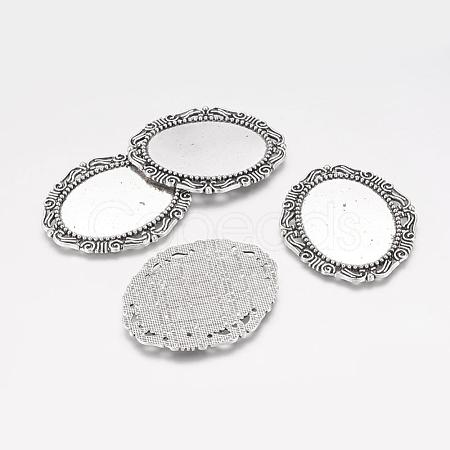 Alloy Cabochon Settings PALLOY-A15623-AS-NF-1