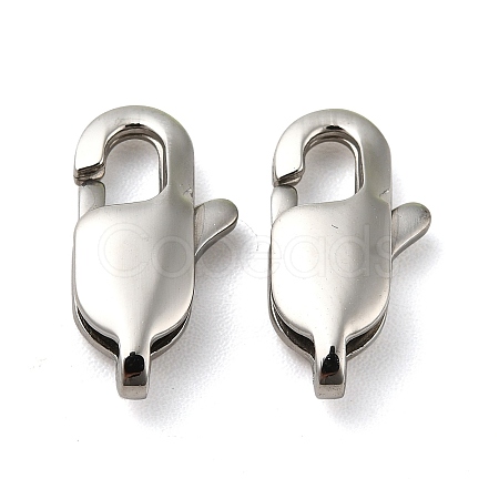 Tarnish Resistant 304 Stainless Steel Lobster Claw Clasps STAS-K13-1