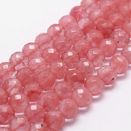 Cherry Quartz Glass Beads Strands G-D840-43-10mm-1