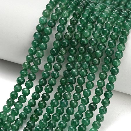 Natural Fuchsite Beads Strands G-L661-B01-4mm-B-1