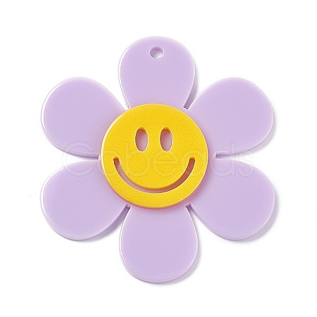 Opaque Acrylic Big Pendants OACR-P012-B02-1